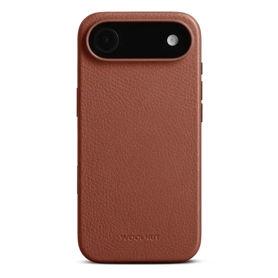 Coque cuir Woolnut iPhone Air — Cognac