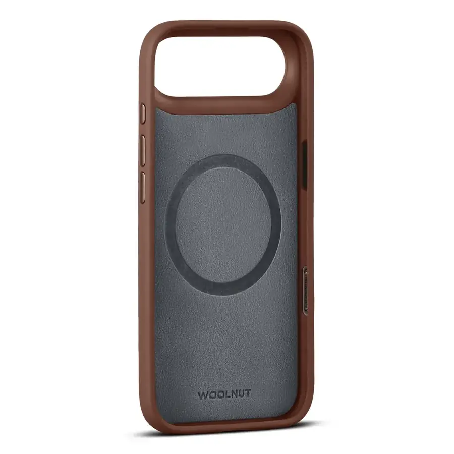 Coque cuir Woolnut iPhone Air — Cognac