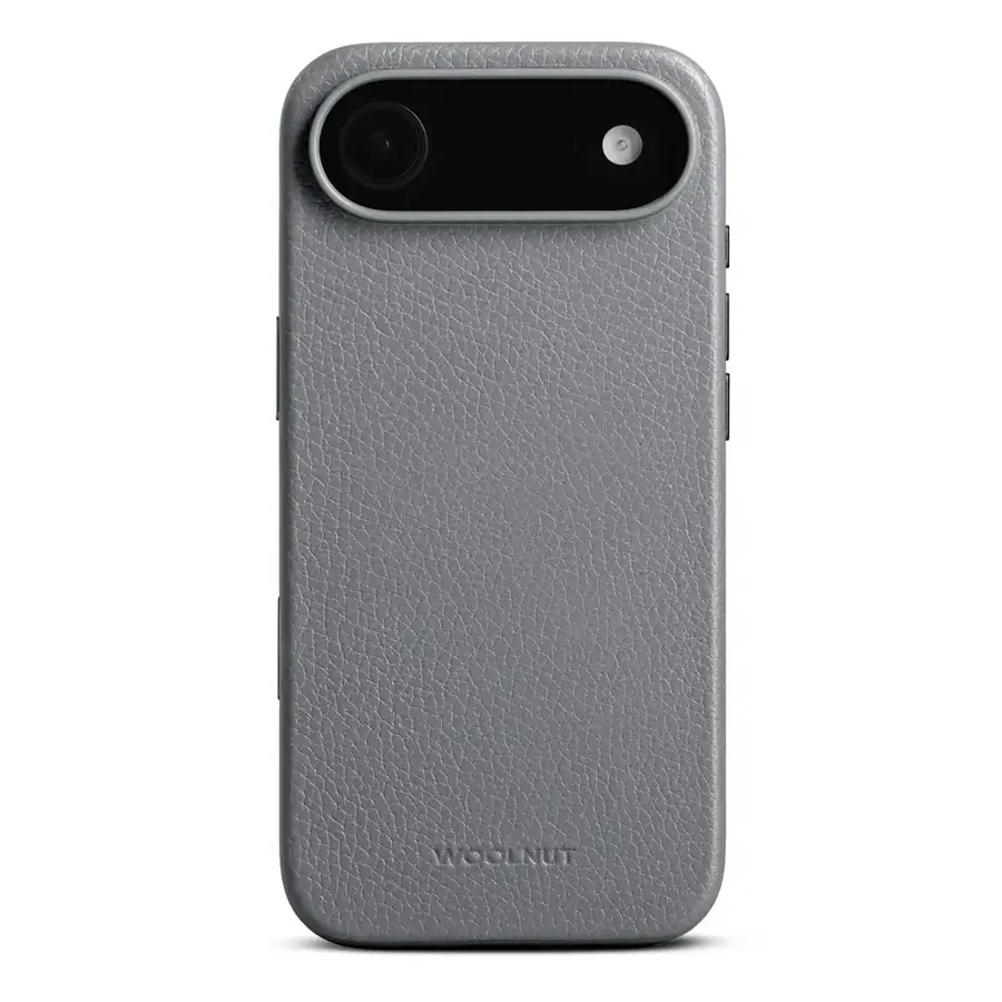 Coque cuir Woolnut iPhone Air — Gris sidéral