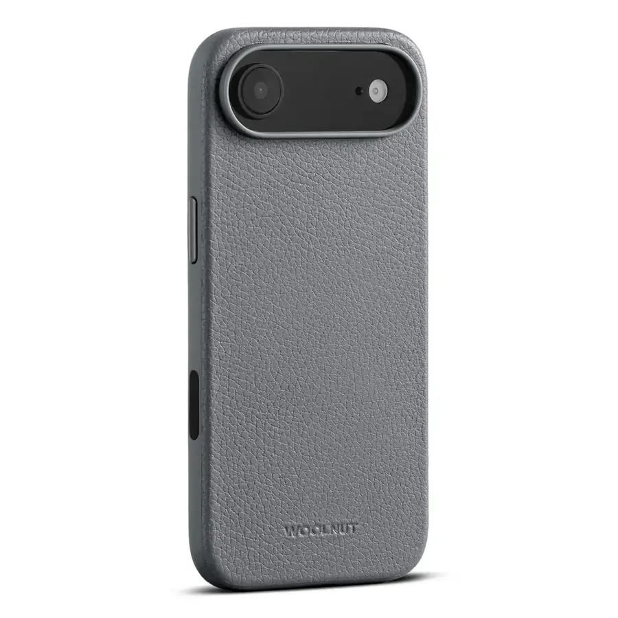 Coque cuir Woolnut iPhone Air — Gris sidéral