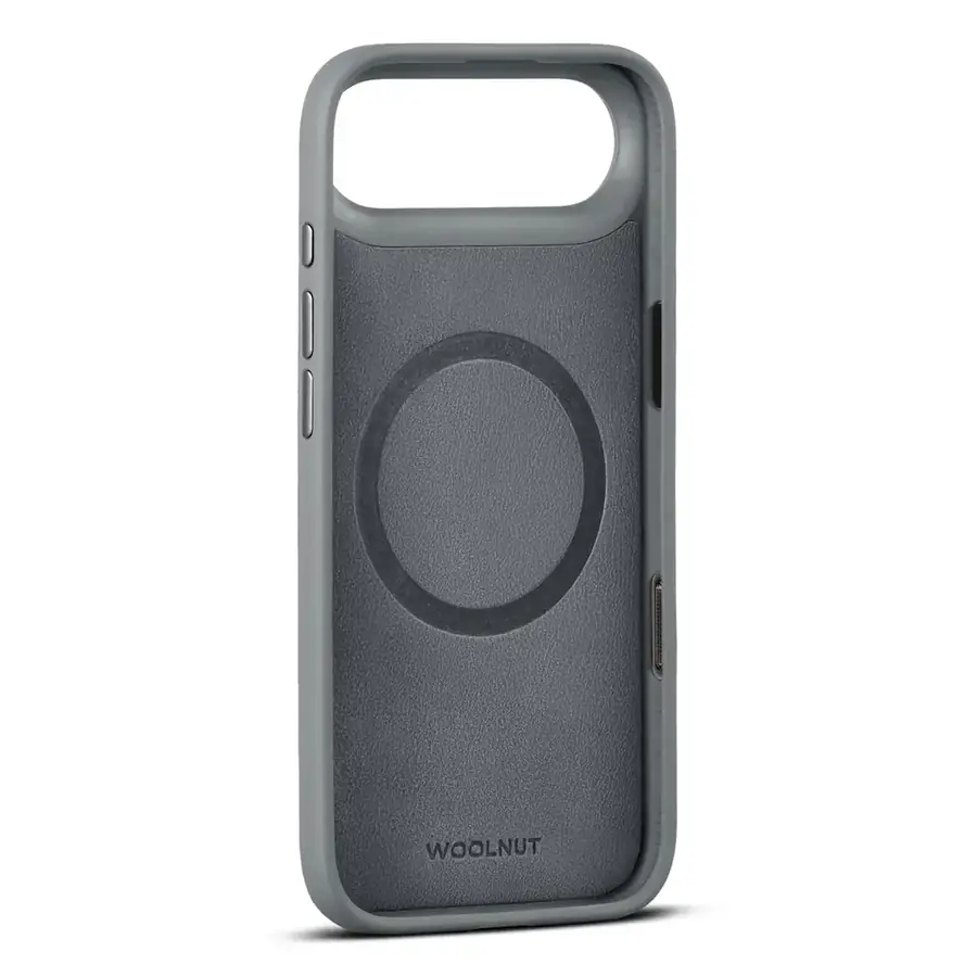Coque cuir Woolnut iPhone Air — Gris sidéral
