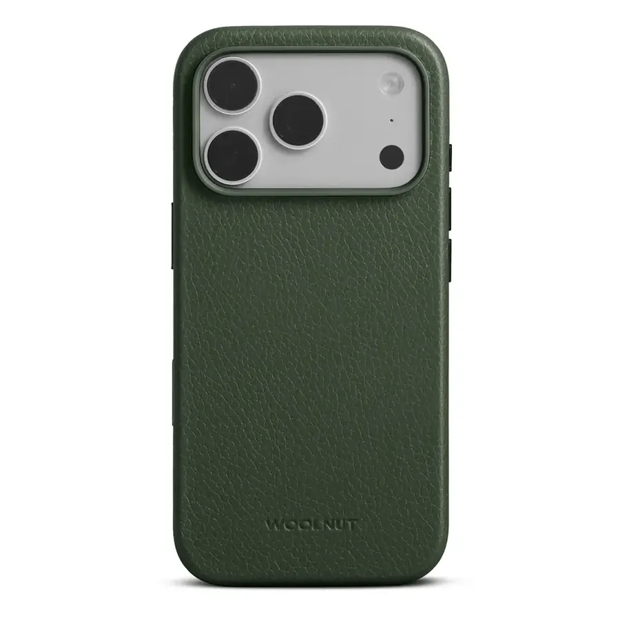 Coque cuir Woolnut iPhone 17 Pro — Vert
