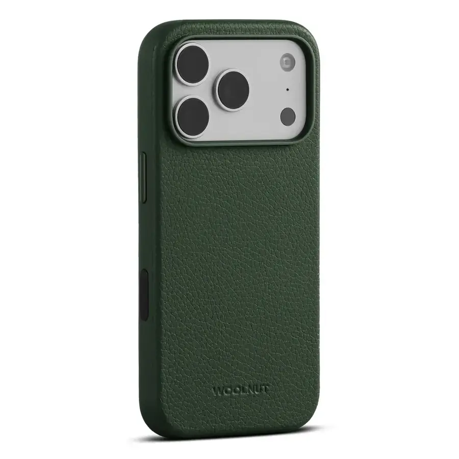 Coque cuir Woolnut iPhone 17 Pro — Vert