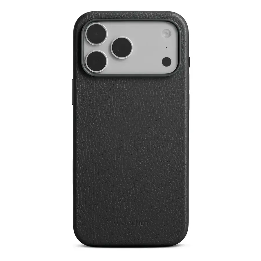 Coque cuir Woolnut iPhone 17 Pro Max — Noir