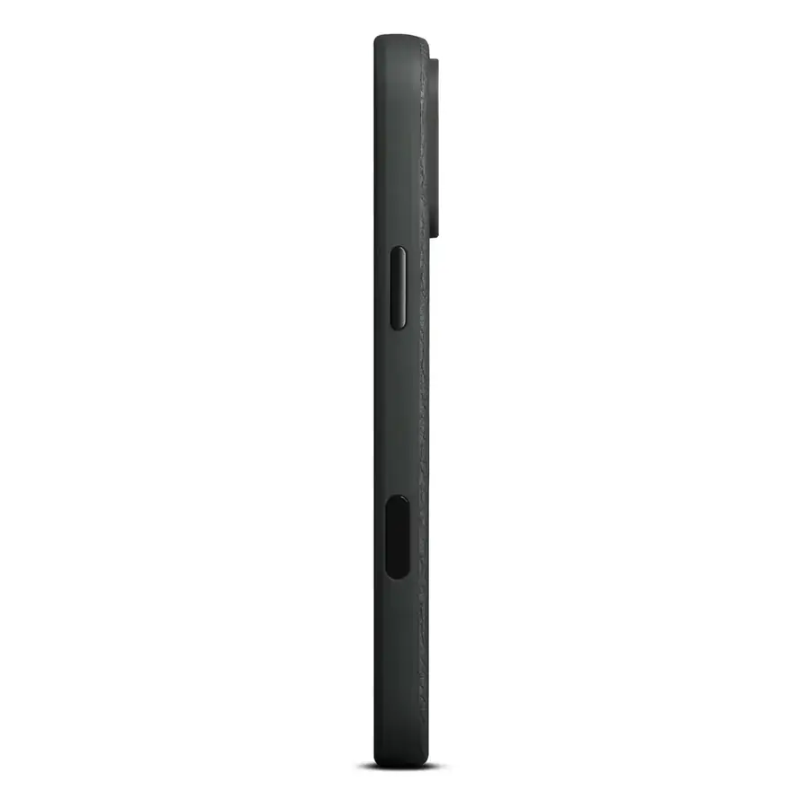 Coque cuir Woolnut iPhone 17 Pro Max — Noir