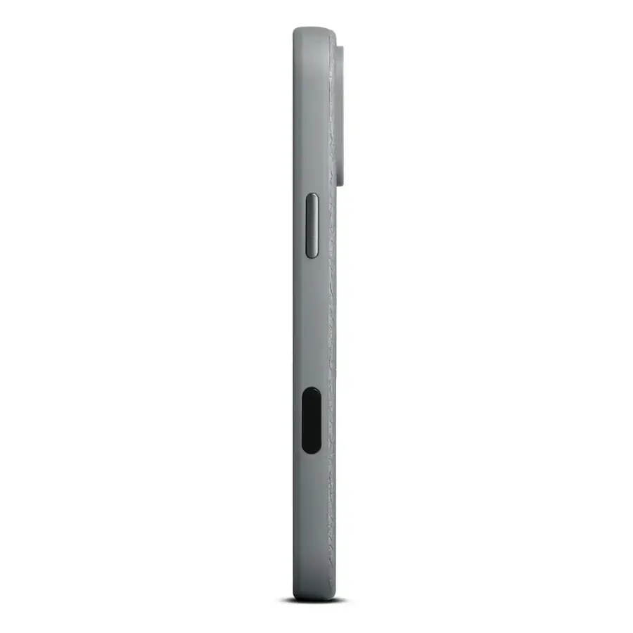 Coque cuir Woolnut iPhone 17 Pro Max — Gris sidéral