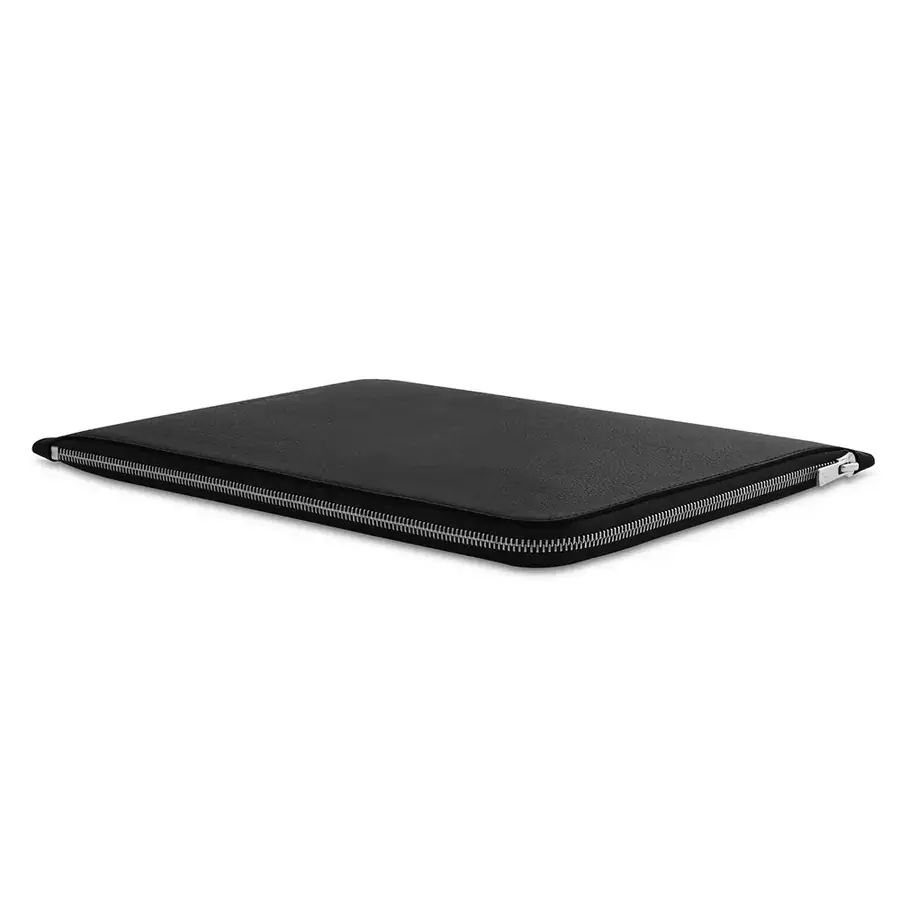 Woolnut folio cuir pour MacBook 13/14 pouces — Noir