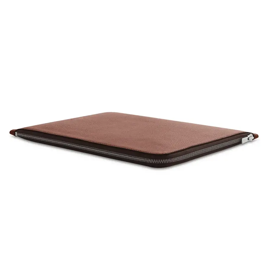 Woolnut folio cuir pour MacBook 13/14 pouces — Cognac