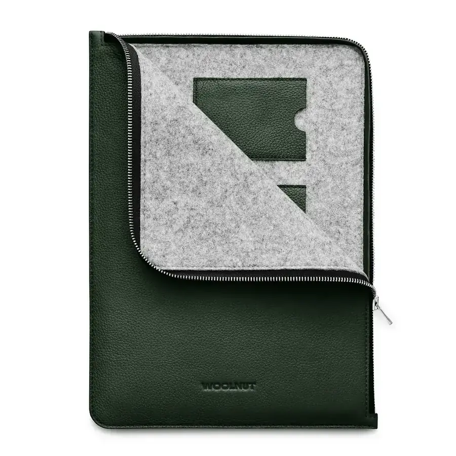 Woolnut folio cuir pour MacBook 13/14 pouces — Vert