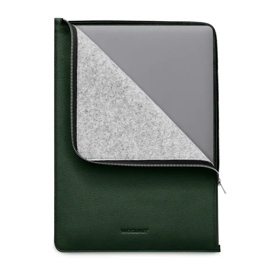 Woolnut folio cuir pour MacBook Pro 16 pouces — Vert