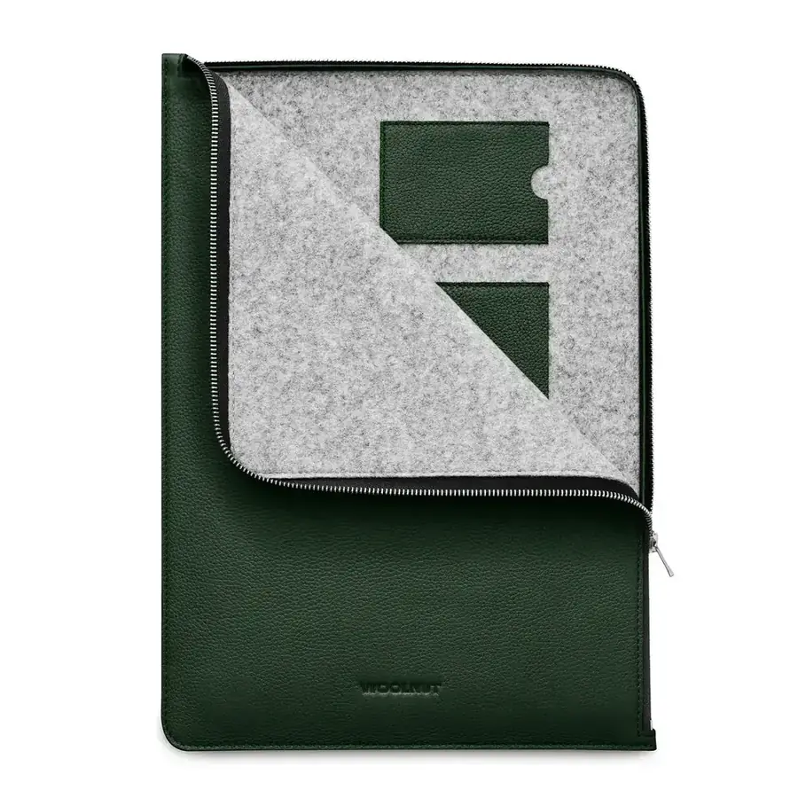 Woolnut folio cuir pour MacBook Pro 16 pouces — Vert