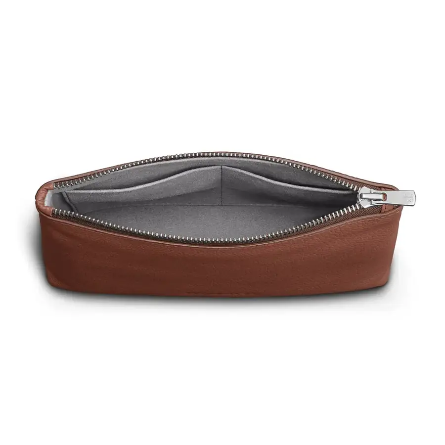 Woolnut pochette cuir — Cognac