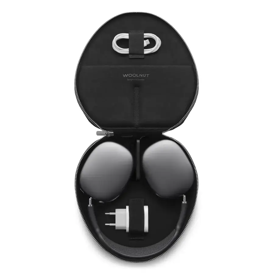 Woolnut coque cuir AirPods Max — Noir