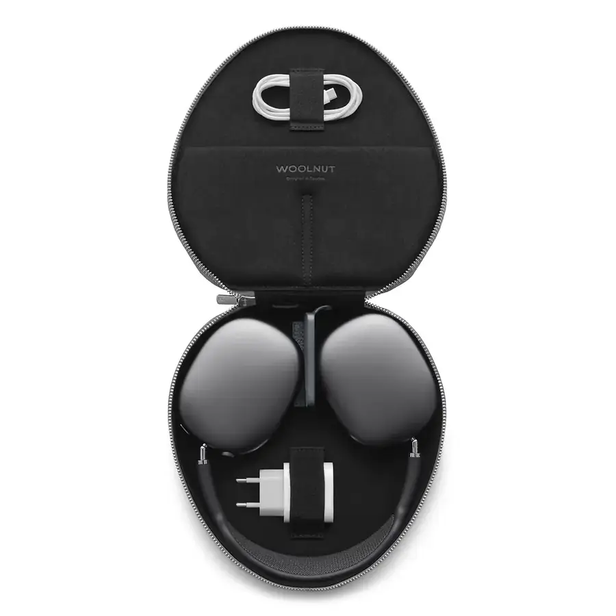 Woolnut coque cuir AirPods Max — Gris sidéral