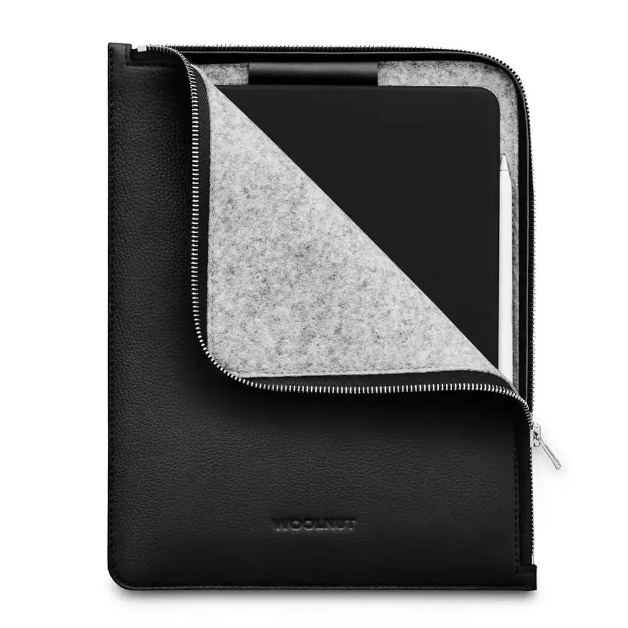 Woolnut folio cuir pour iPad Pro et Air 11 pouces — Noir