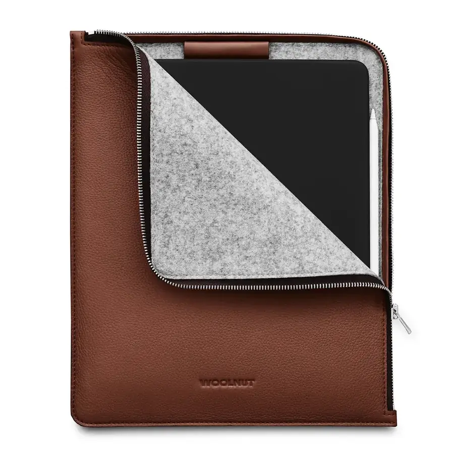 Woolnut folio cuir pour iPad Pro et Air 13 pouces — Cognac