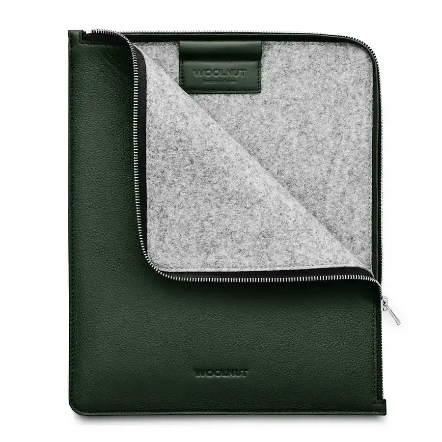 Woolnut folio cuir pour iPad Pro et Air 13 pouces — Vert