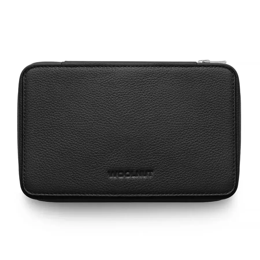 Woolnut organiseur tech cuir — Noir