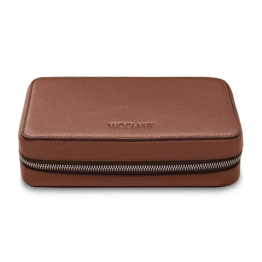 Woolnut organiseur tech cuir — Cognac