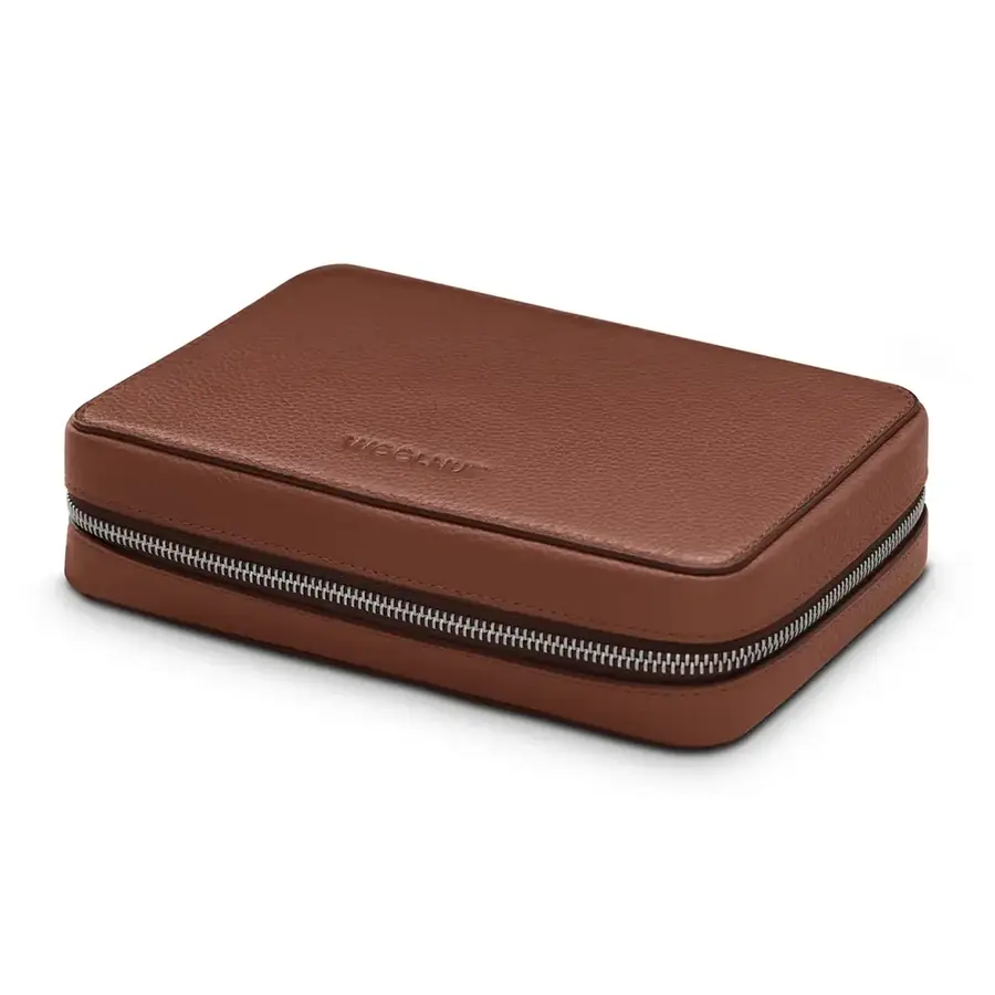 Woolnut organiseur tech cuir — Cognac