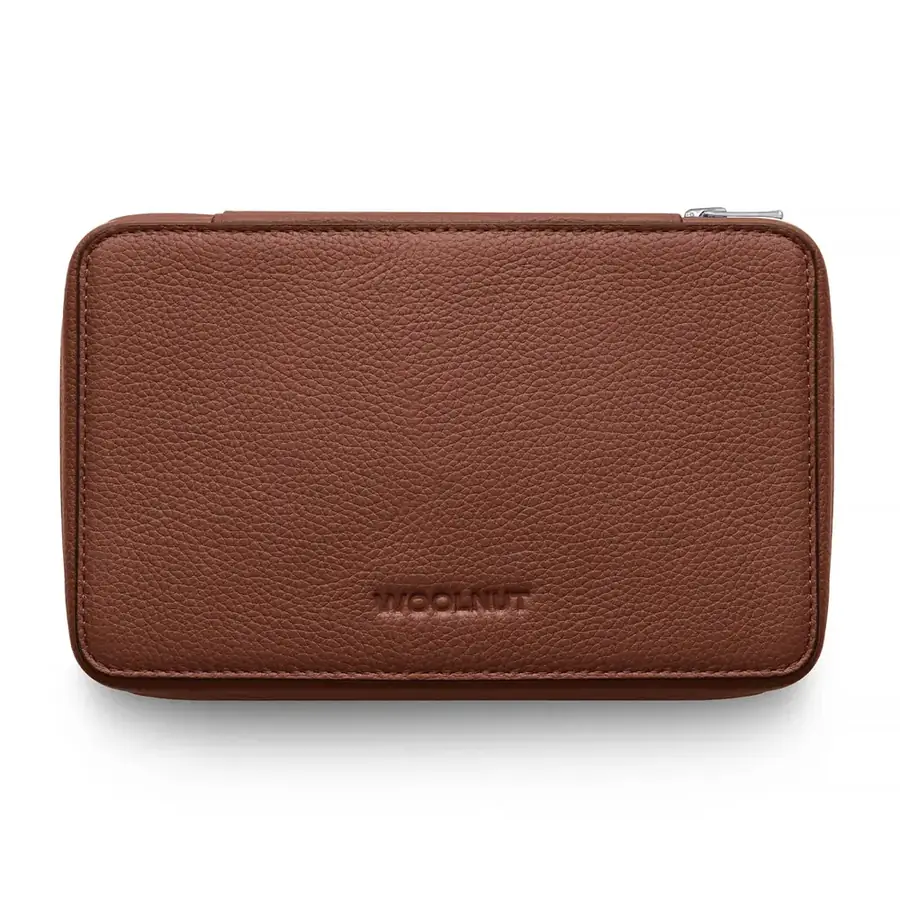 Woolnut organiseur tech cuir — Cognac