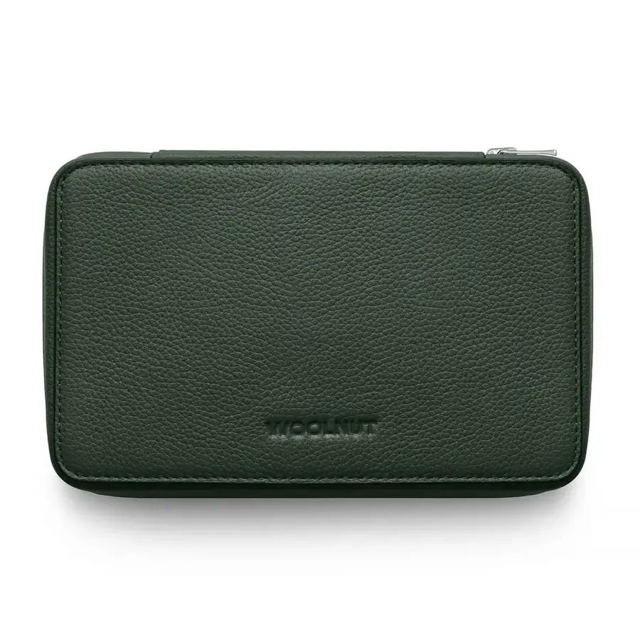 Woolnut organiseur tech cuir — Vert