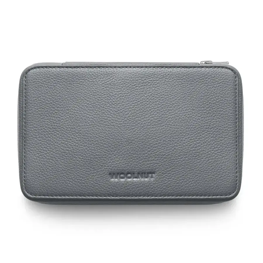 Woolnut organiseur tech cuir — Gris sidéral