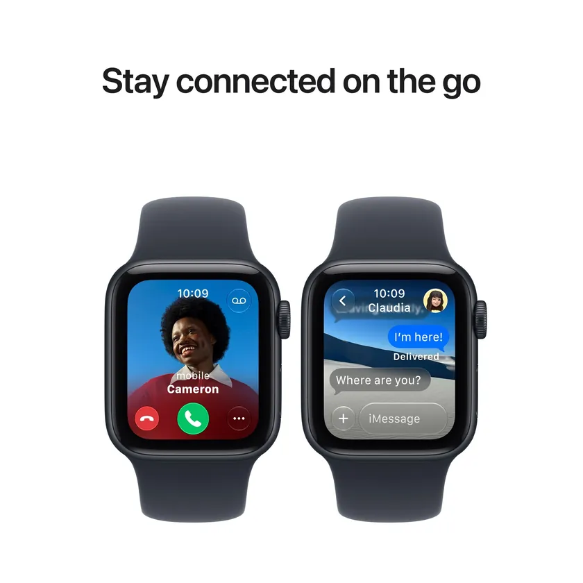 Apple Watch SE 3 GPS 40 mm boîtier aluminium Lumière stellaire avec Bracelet Sport Sable — M/L