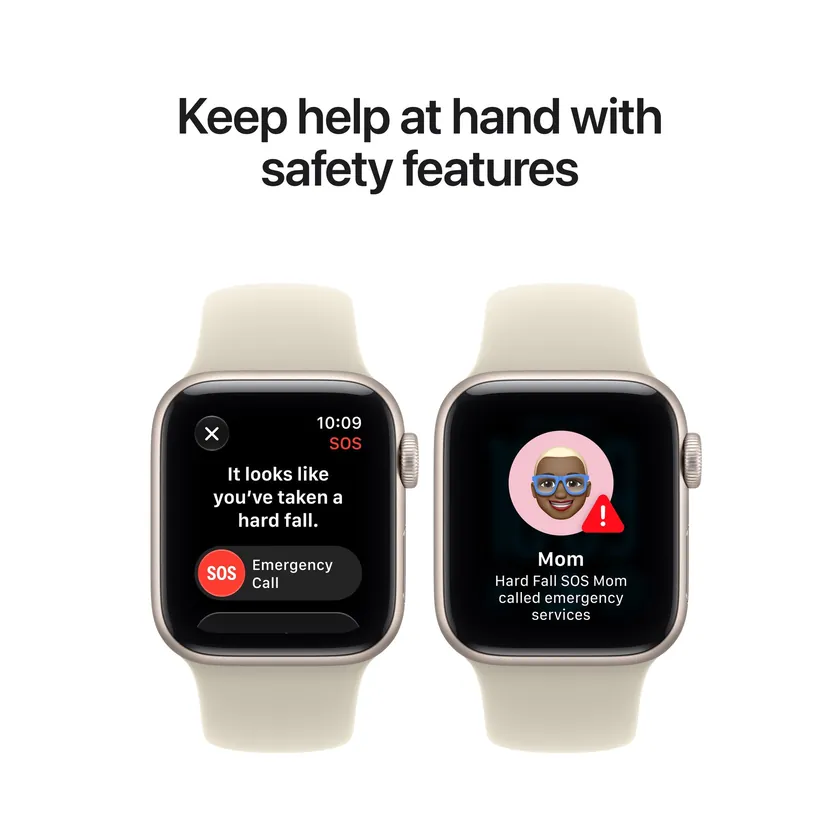 Apple Watch SE 3 GPS 40 mm boîtier aluminium Lumière stellaire avec Bracelet Sport Sable — M/L