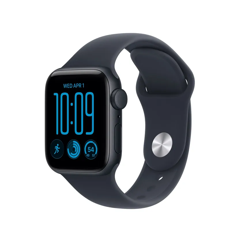 Apple Watch SE 3 GPS 40 mm boîtier aluminium Minuit avec Bracelet Sport Bleu marine — S/M