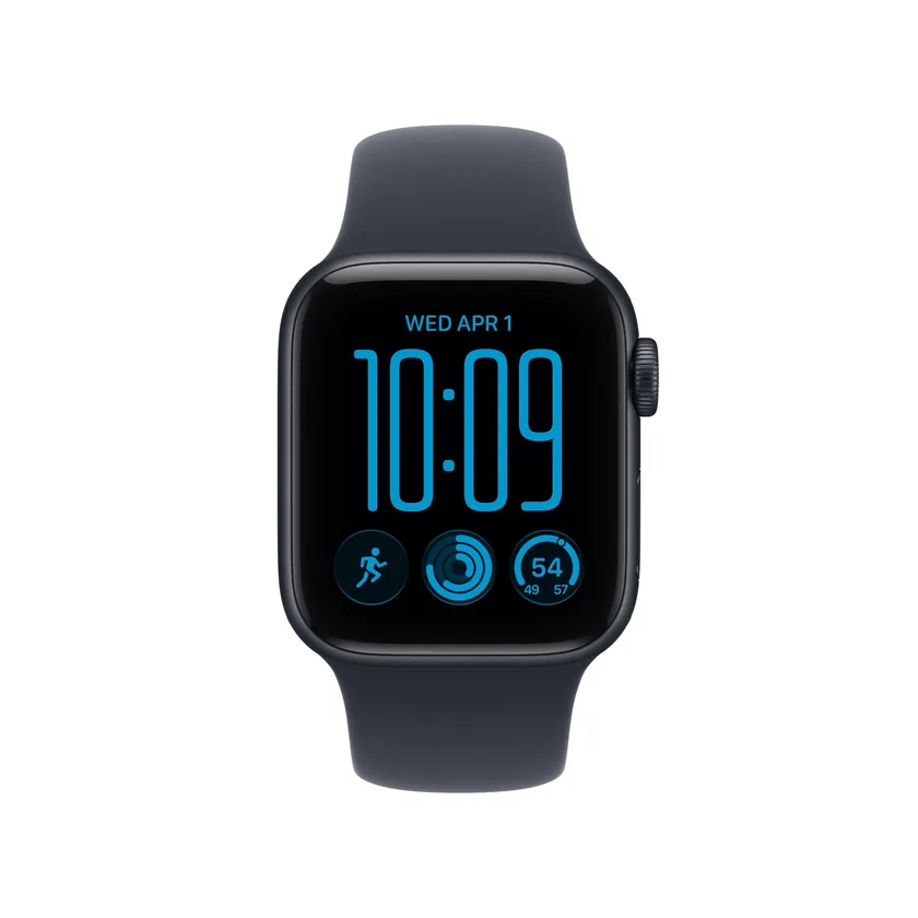 Apple Watch SE 3 GPS 40 mm boîtier aluminium Minuit avec Bracelet Sport Bleu marine — S/M