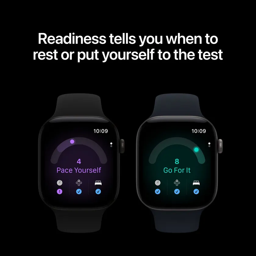 Apple Watch Series 12 GPS 46 mm boîtier aluminium or clair avec Bracelet Sport sable — M/L