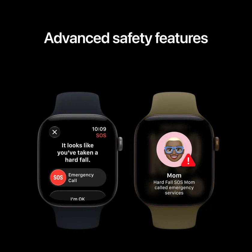 Apple Watch Series 12 GPS 46 mm boîtier aluminium bronze foncé avec Bracelet Sport olive — M/L
