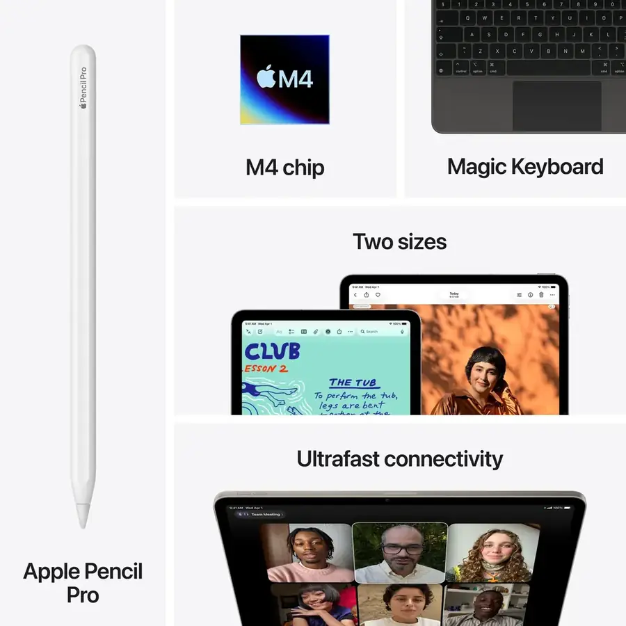 iPad Air M4 11 pouces Wi‑Fi + Cellular 1 To — Lumière stellaire