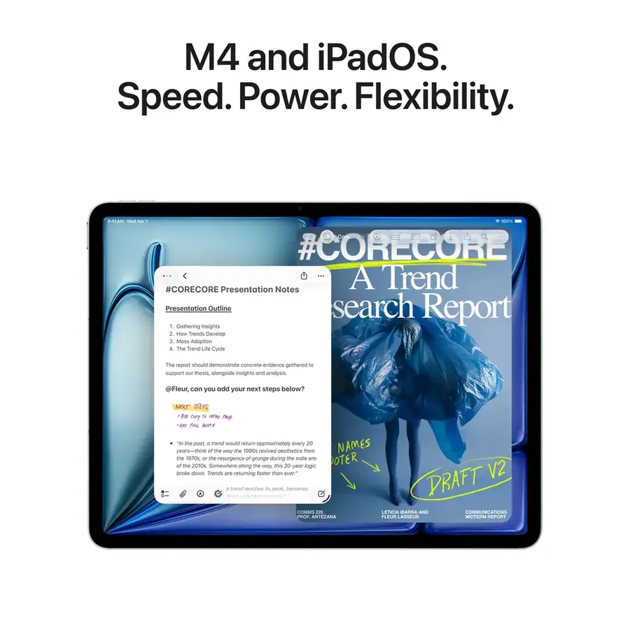 iPad Air M4 13 pouces Wi‑Fi + Cellular 128 Go — Bleu