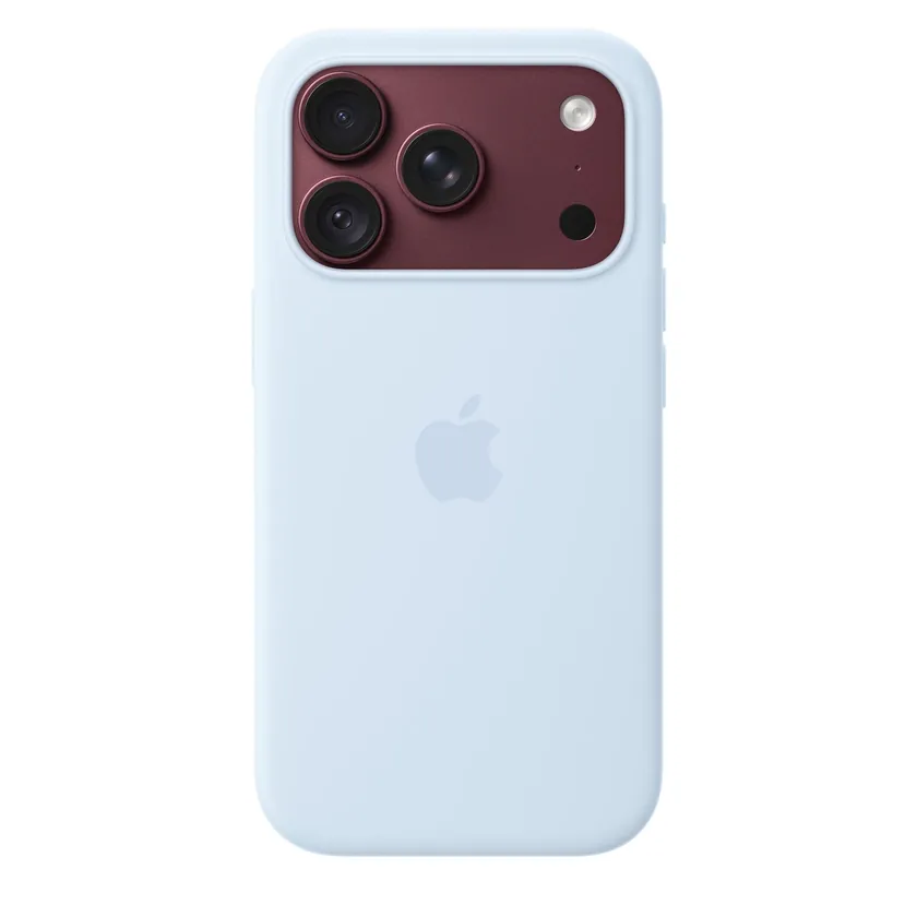 Coque en silicone avec MagSafe pour iPhone 18 Pro — Bleu vif