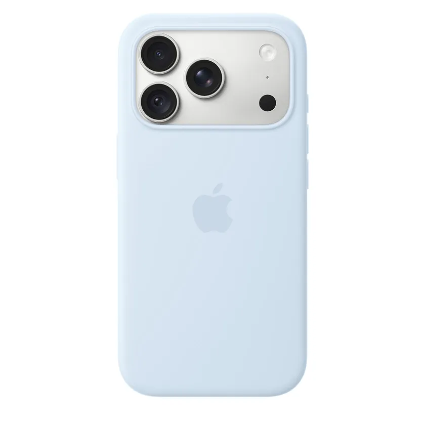 Coque en silicone avec MagSafe pour iPhone 18 Pro — Bleu vif