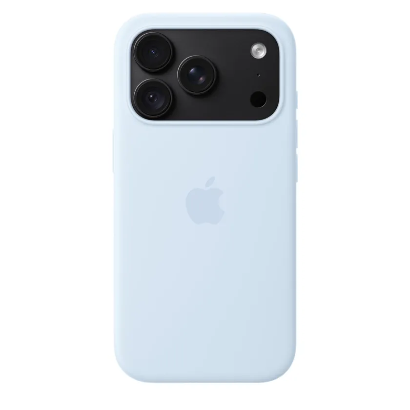 Coque en silicone avec MagSafe pour iPhone 18 Pro — Bleu vif