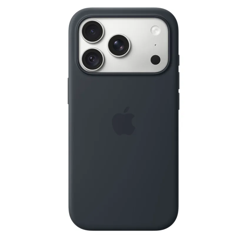 Coque en silicone avec MagSafe pour iPhone 18 Pro — Bleu marine