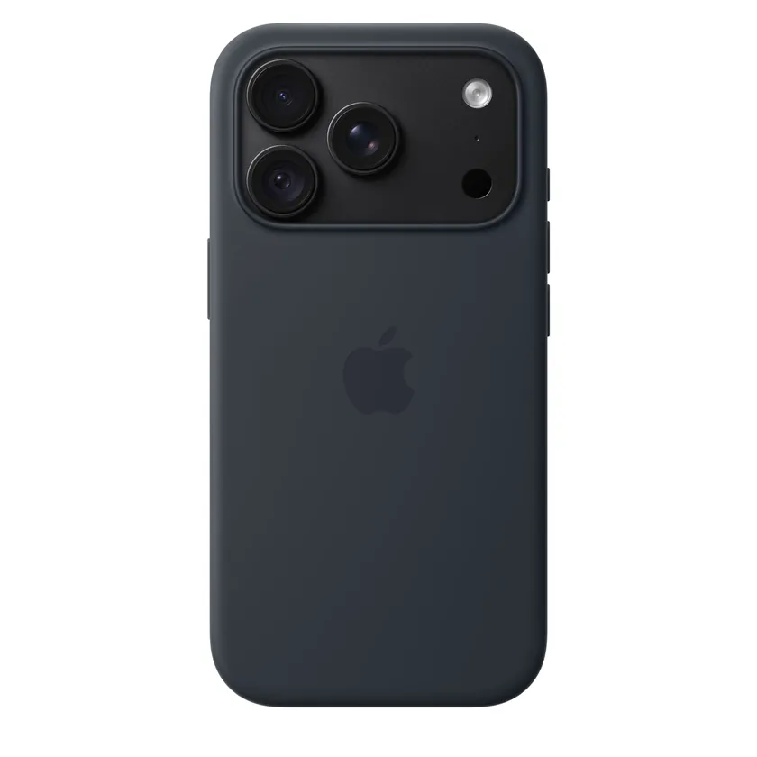 Coque en silicone avec MagSafe pour iPhone 18 Pro — Bleu marine