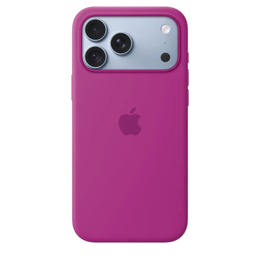 Coque en silicone avec MagSafe pour iPhone 18 Pro Max — Magenta