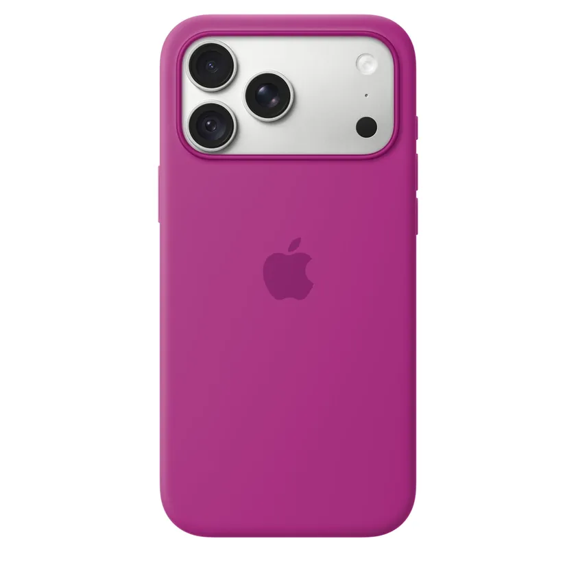 Coque en silicone avec MagSafe pour iPhone 18 Pro Max — Magenta