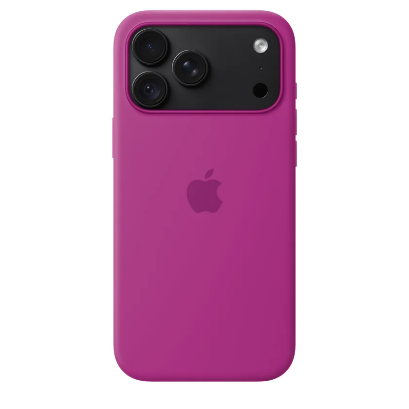 Coque en silicone avec MagSafe pour iPhone 18 Pro Max — Magenta