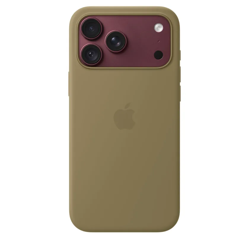Coque en silicone avec MagSafe pour iPhone 18 Pro Max — Olive