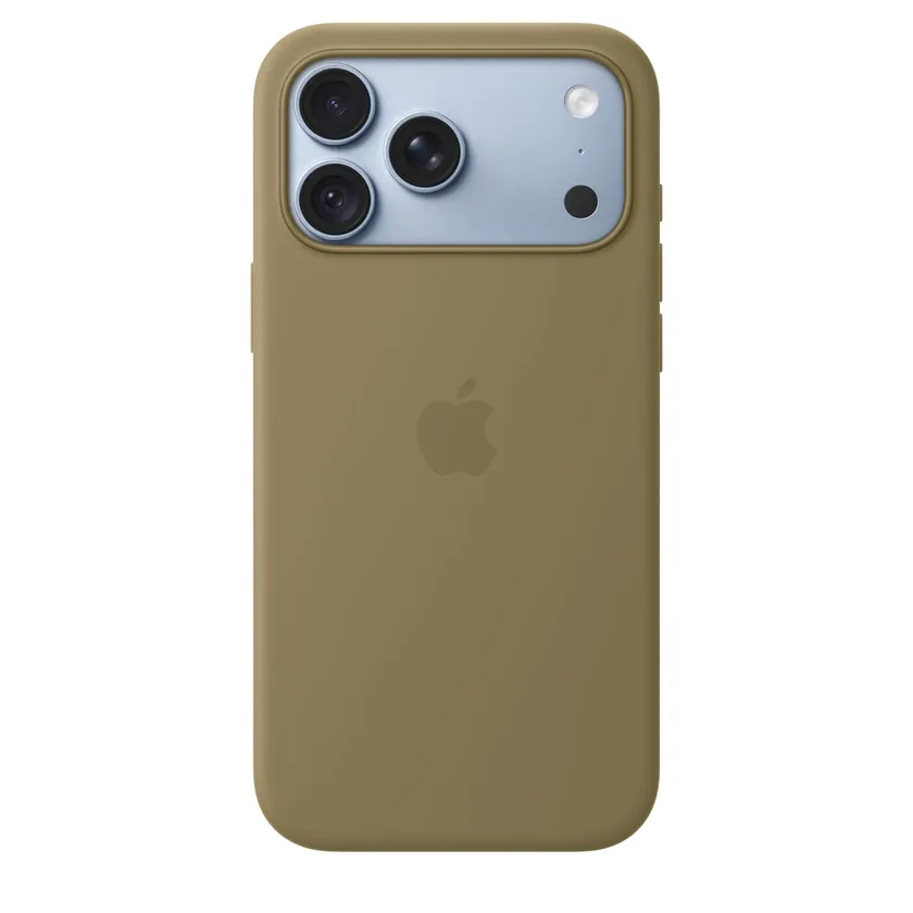 Coque en silicone avec MagSafe pour iPhone 18 Pro Max — Olive