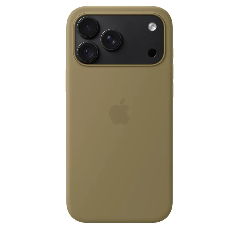 Coque en silicone avec MagSafe pour iPhone 18 Pro Max — Olive
