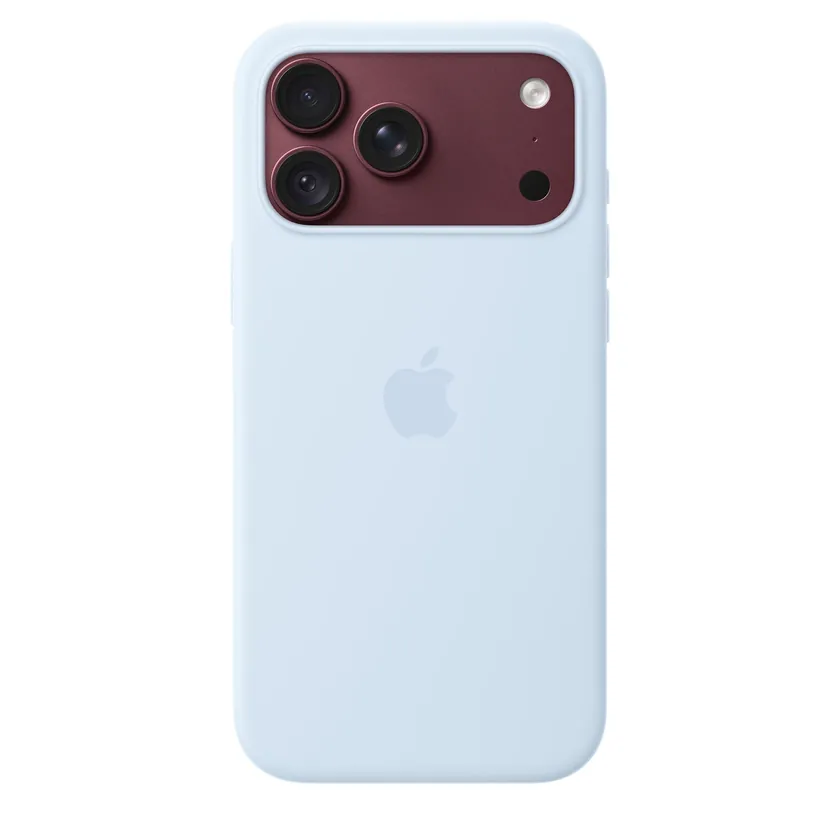 Coque en silicone avec MagSafe pour iPhone 18 Pro Max — Bleu vif