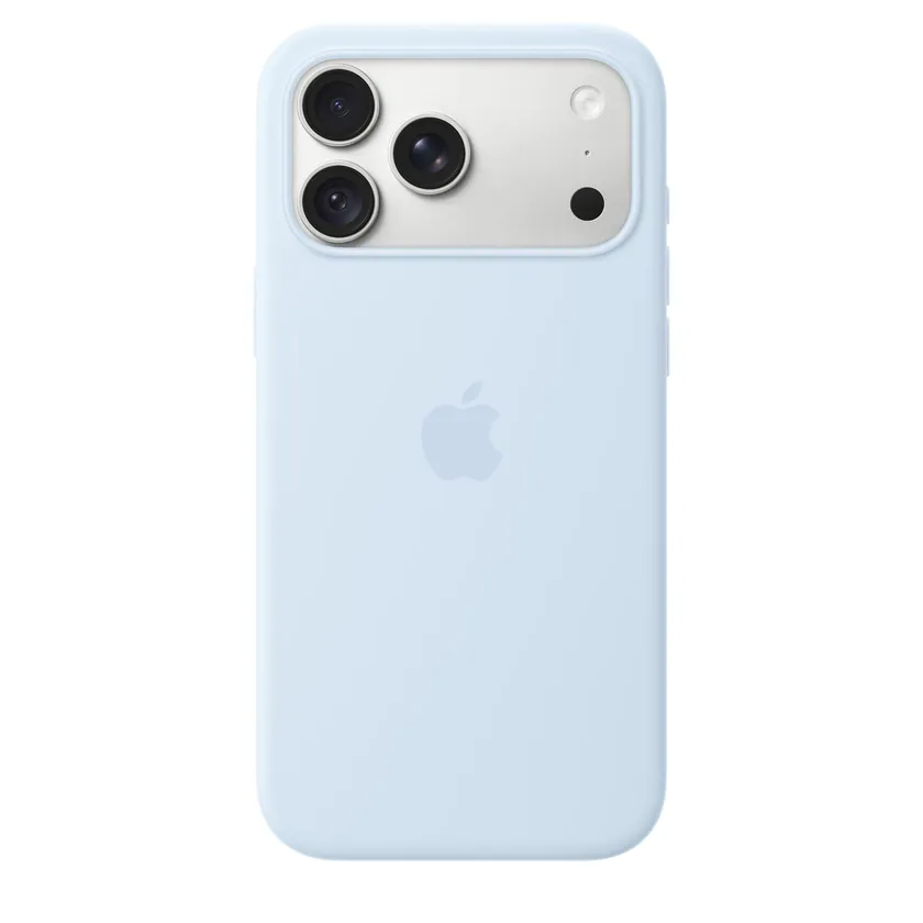 Coque en silicone avec MagSafe pour iPhone 18 Pro Max — Bleu vif