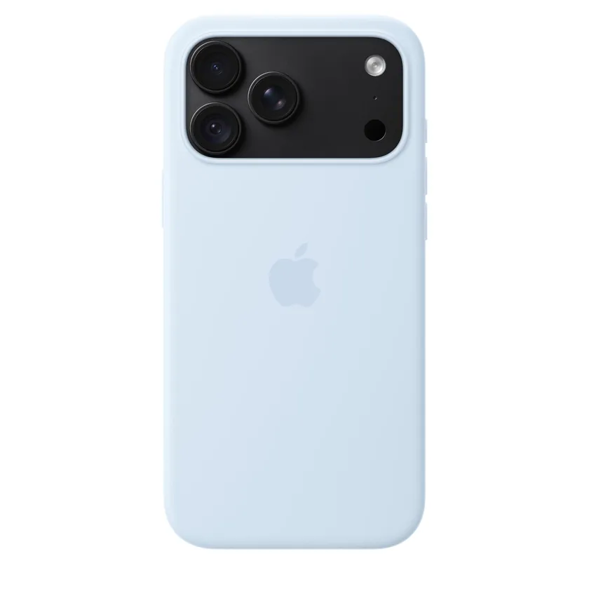 Coque en silicone avec MagSafe pour iPhone 18 Pro Max — Bleu vif