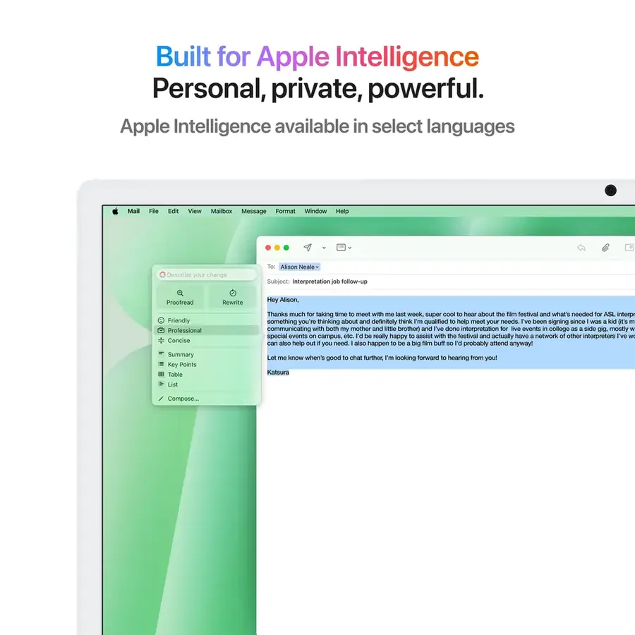iMac 24 pouces Apple M4 16 Go / 256 Go — Vert